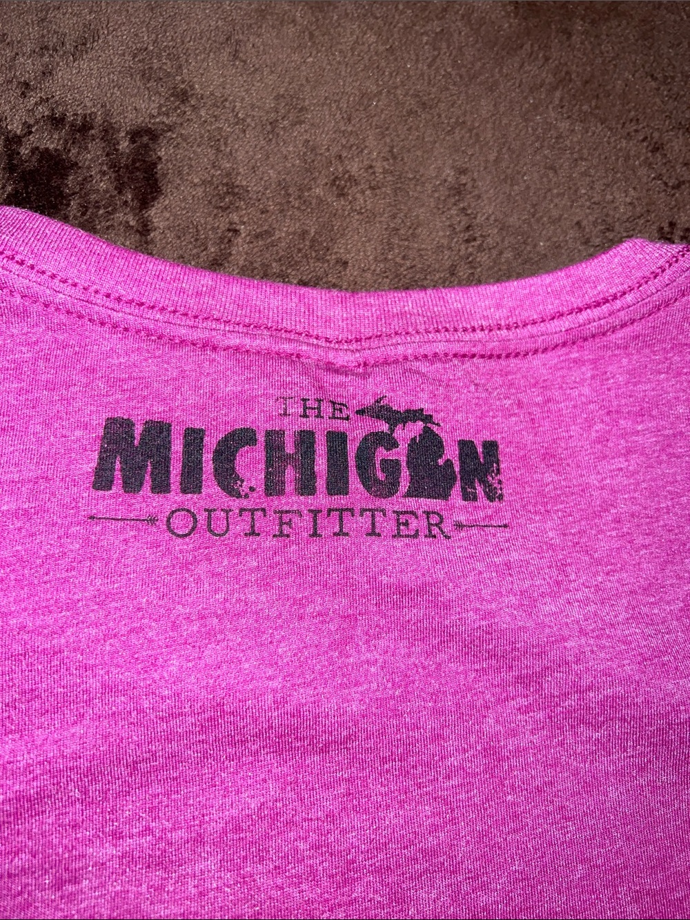 Next Level Apparel Pink Heather Short Sleeve Tee with Tree Ring and Bird Graphic - Picture 6 of 6